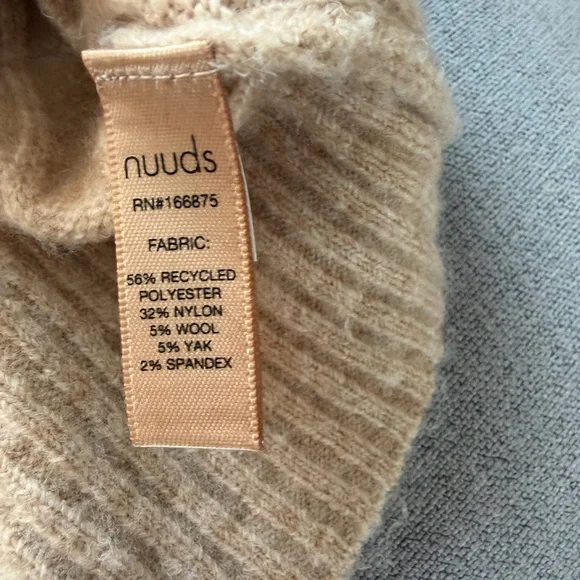Nuuds Cable Crewneck Sweater Heather Oat XL - Picture 11 of 12